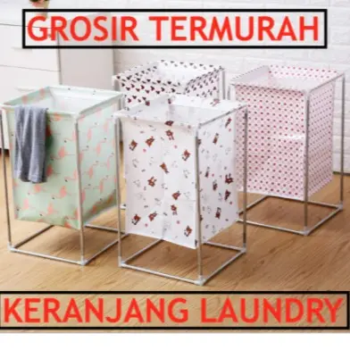 Keranjang Laundry Jumbo Straight Laundry Bag Tempat Baju Kotor Jaring