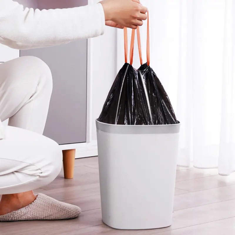 Túi Đựng Rác Dây Rút Tự Động, Dày Dặn, Dùng Trong Gia Đình Và Nhà Bếp, Dùng Một Lần, Túi Đựng Rác 1
