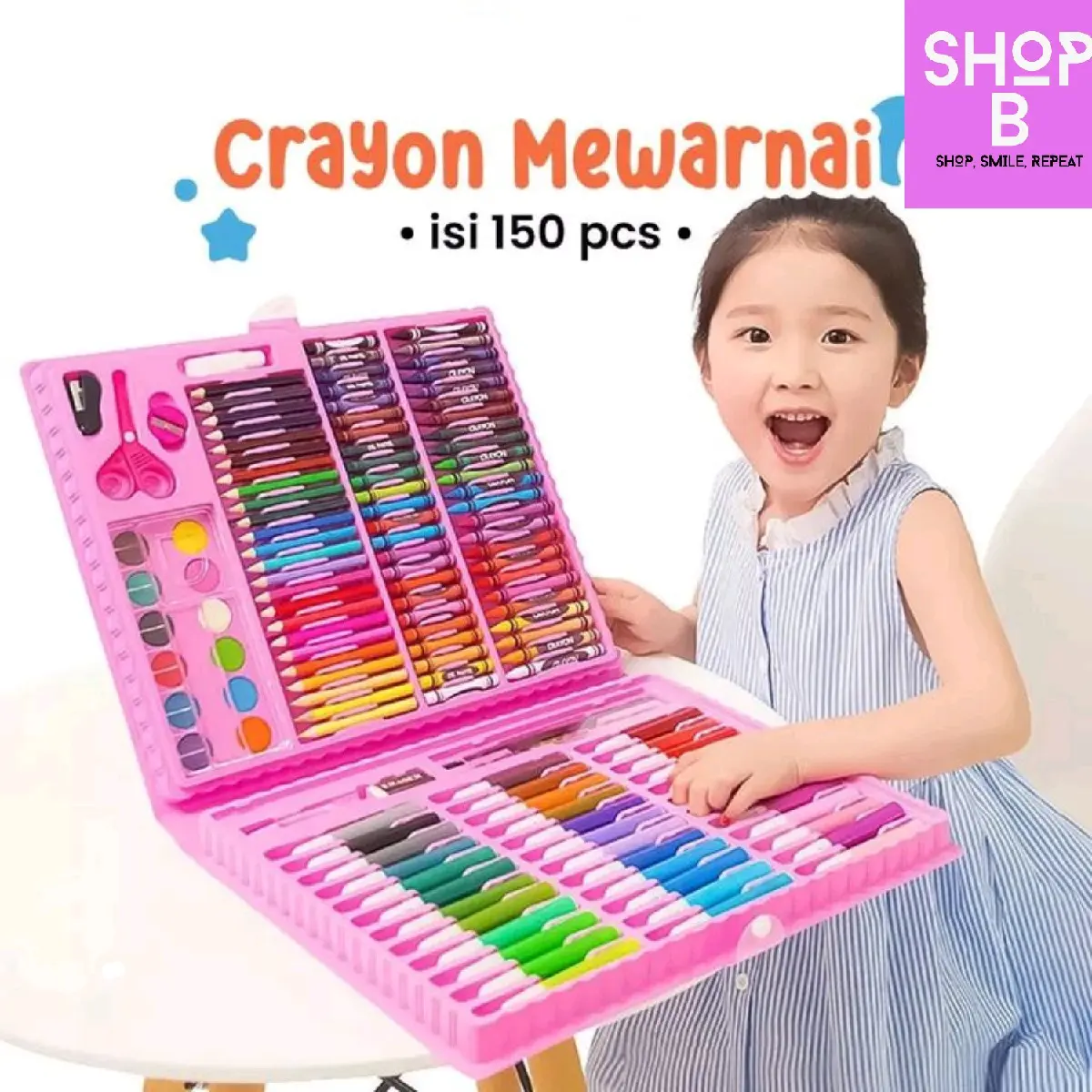 CRAYON ANAK SET 150PCS /PENSIL WARNA ANAK FULL COLOUR