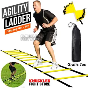 Agility Ladder Tangga Tali Olahraga Kelincahan Ketangkasan 6-8 meter Agility Leg