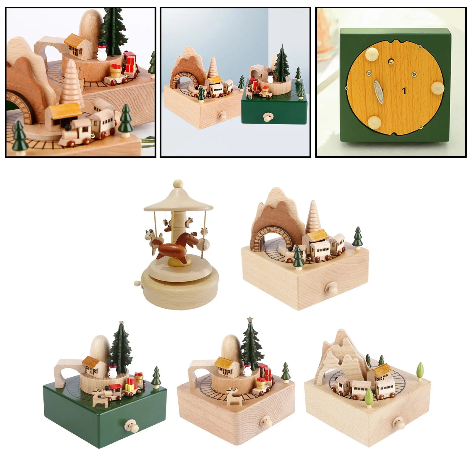 Hộp Nhạc Cổ Điển Lên Dây Cót, Chất Liệu Gỗ, Phát Nhạc, Thích Hợp Cho Trẻ Em Và Gia Đình, Lý Tưởng Cho Các Bữa Tiệc Sinh Nhật