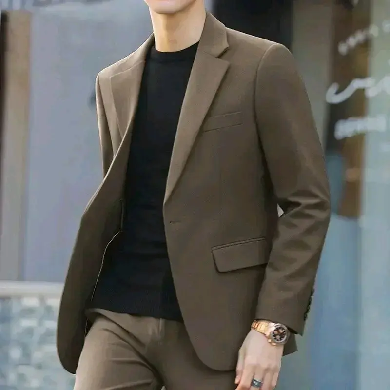 Jas Nikah Pria Jas blazer pria jas Keren Pria Jas Casual Pria Jas Formal Pria Jas Pria Terbaru Keren Katun Kain Kerja Lembut Nyaman Panjang Hitam Slimfit Kantor Pengantin Semi Setelan Celana Wisuda