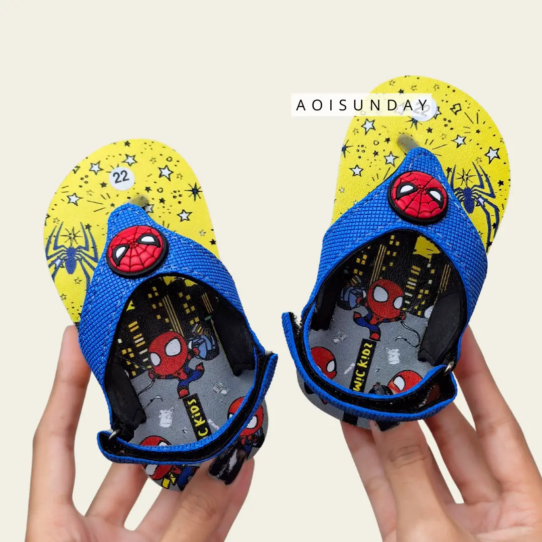 Sandal Anak Laki Laki Motif Spiderman Superhero