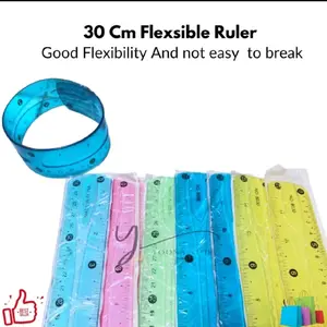 Penggaris 30 Cm LENTUR/flexible ruler/penggaris lentur tidak bisa patah