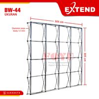 Gambar Extend BW-33 BW-36 BW-44 BW-48 Stand Display Banner Poster Event Jumbo Standard Size Backwall 230x230 230x460 305x305 305x605 cm Backdrop Indoor Spanduk Baliho Outdoor Portable - BW-33 + 18 pengunci rangka dari Foyu Photo Kota Administrasi Jakarta Selatan 4 Tokopedia