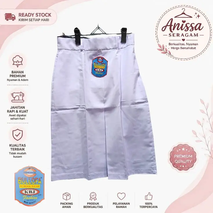 Rok Span Pendek Merek BULLOFA Berbahan FAMATEX Warna Putih, Hitam, Cokelat, Abu-abu