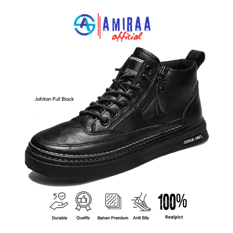 Sepatu Sneakers Kulit Pria Sepatu BOOT TREN Comfortable and Suitable Model Terbaru Trendy boots BROWN 40