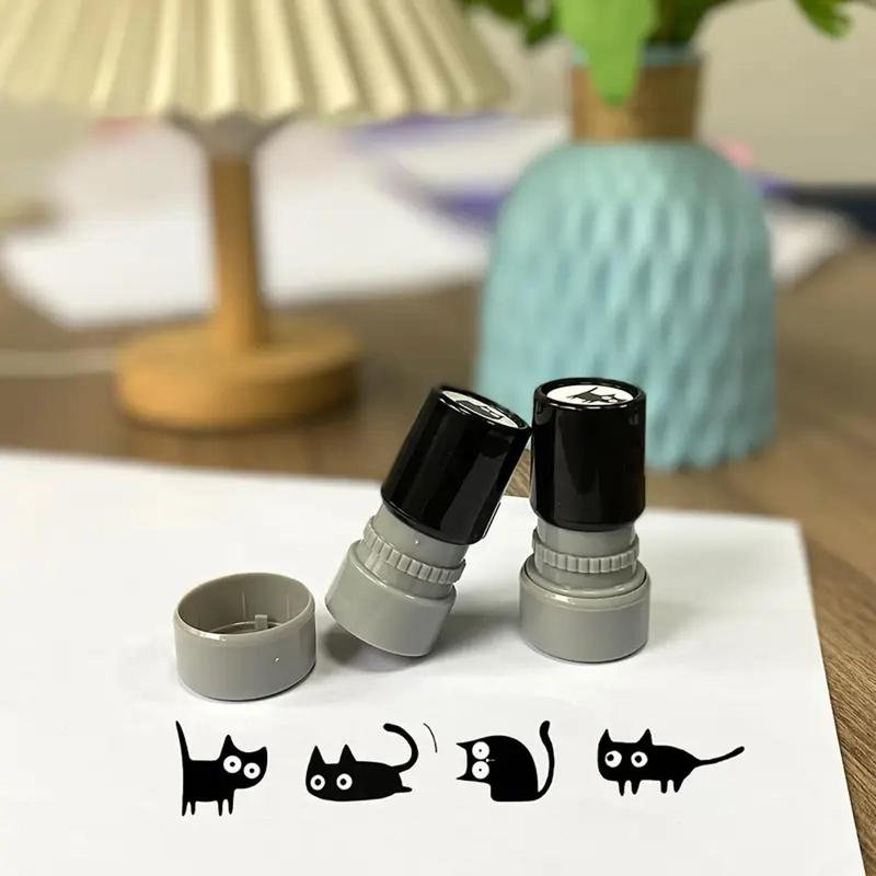 Cat Pattern Stamp, 1 Count Cute Cat Stamp, 1 Box Lovely Cat Stamp for DIY Scrapbooking, Journaling, Gift Wrapping, Greeting Cards 4