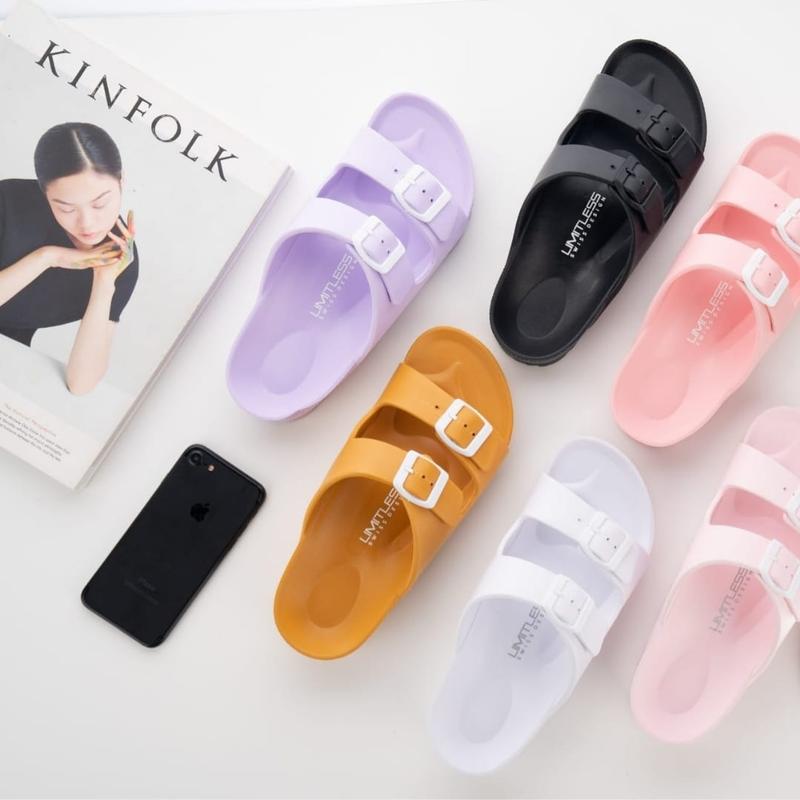 Sandal Wanita Birken Kekinian Sendal Slop Cewek Karet terlaris 2