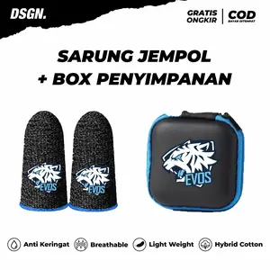 EVOS SARUNG JEMPOL GAME MURAH ANTI KERINGAT + BOX POUCH GAMING PREMIUM