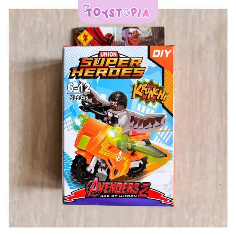 UNION SUPER HEROES Mainan Balok Bricks DIY Batman Iron Man Hulk Superman Spiderman Thor Marvel 6