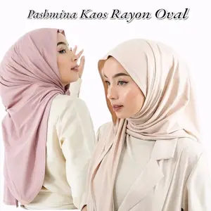 Hijab Pashmina Kaos Royan Oval Instan