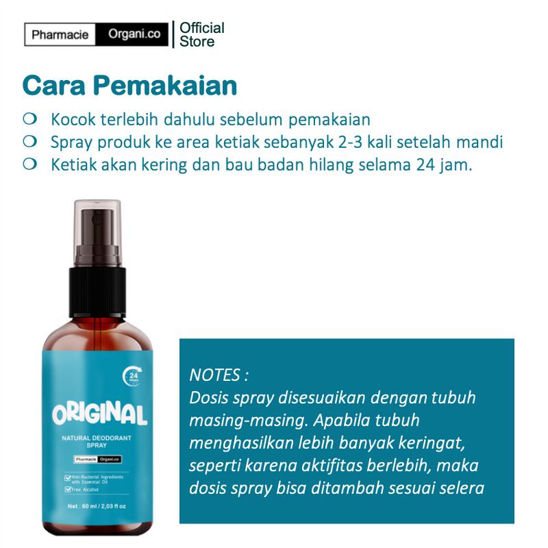 NATURAL DEODORANT TAWAS SPRAY ORGANIK PENGHILANG BAU BADAN KETIAK ALAMI BY PHARMACIE ORGANICO 2