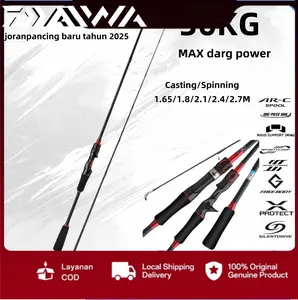 DAIWA Joran Pancing Fishing Rod BaitCasting UltraLight Carbon Spinning Rod bc Untuk Air Tawar Laut Karbon FRP 180cm 210cm 240cm 270cm 30KG Max Darg Power - Umpan