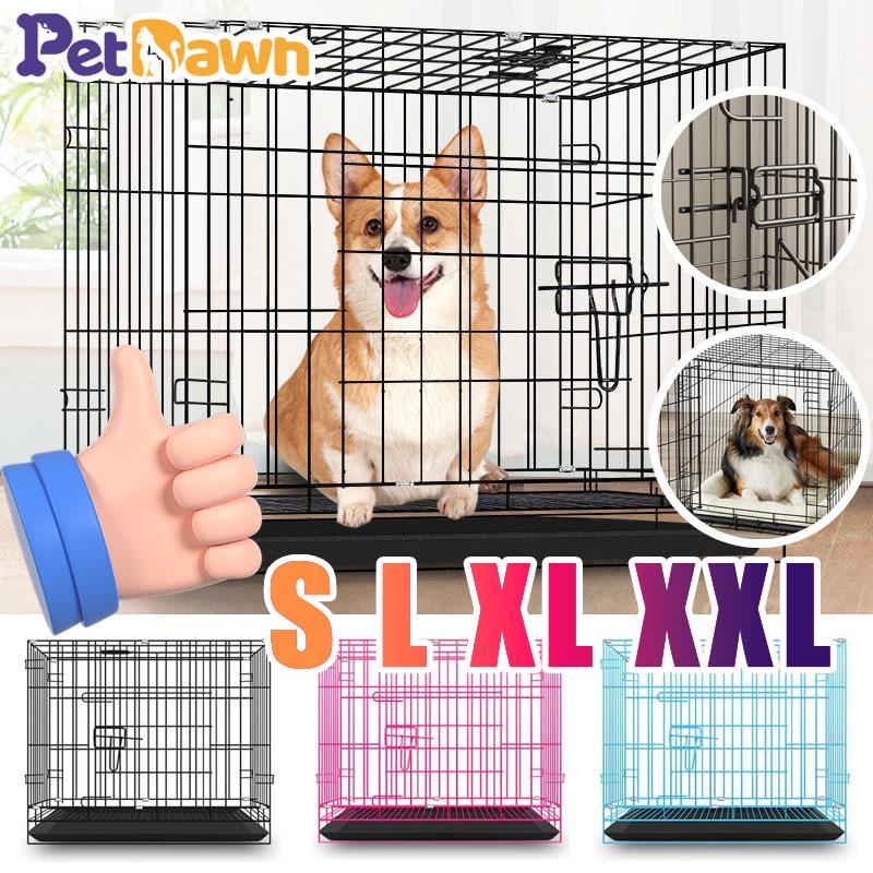 Chuồng chó gấp gọn chuồng mèo Chuồng chó tặng Khay Vệ Sinh Chuồng nuôi chó Sơn…