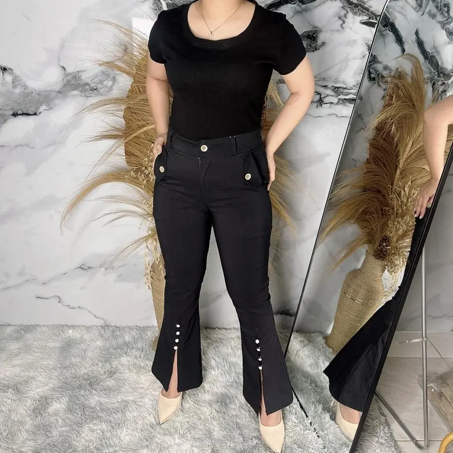 Celana Cutbray Bahan Soft Jeans Import Streach / Bahan Melar / High Quality celana korean style cut bray cutbray wanita celana  panjang