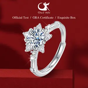 【003Harga telah dibanting, segera di CO】Chard Wake Cincin Wanita Berlian Zircon Elegan Fashion Adjustable Perhiasan Dilapisi Platinum Cincin Cewek  CWR0113