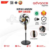 Gambar 【NEW】Advance SF-1632 Kipas Angin 16" Dengan 5 Baling-Baling Garansi Resmi 1 Tahun - SF-1632 dari ADVANCE.DIGITALS Kab. Karawang 1 Tokopedia