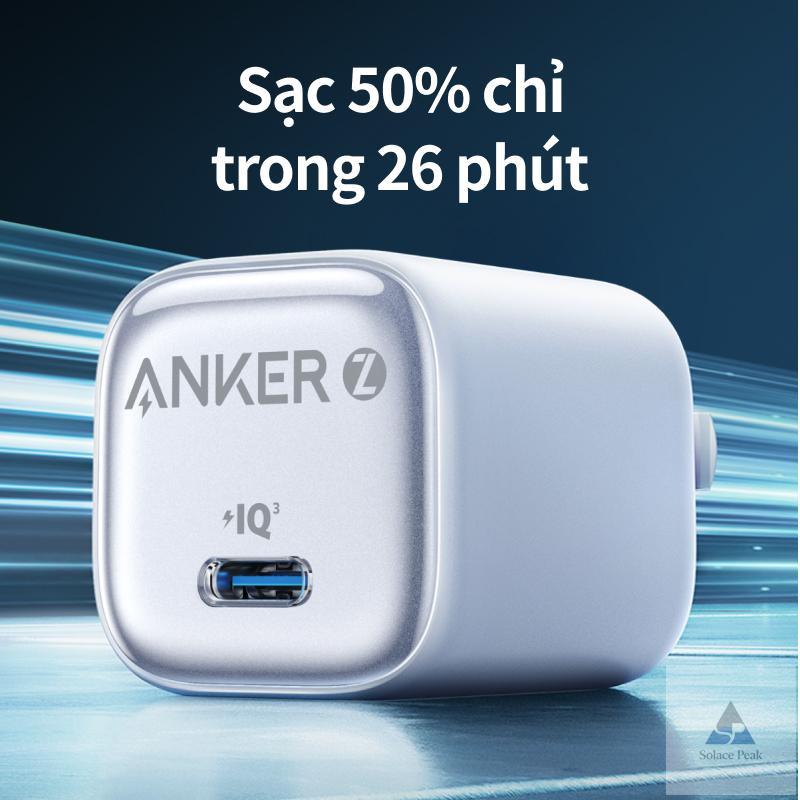Anker Zolo GaN 20W 30W Dual Port USB C Charger PowerIQ 3.0 Fast Charging Low…