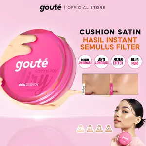 [FLASHSALE] Goute Cushion Satin Stay Airy Perfection - Ringan, Menyamarkan Pori, Minim Oksidasi, Tahan Lama Long Lasting
