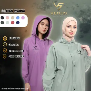 Jas Hujan Venus Setelan Jaket Celana | Bahan Lentur & Tahan Lama | Anti Rembes, Anti Angin, Nyaman Dipakai Saat Hujan Deras