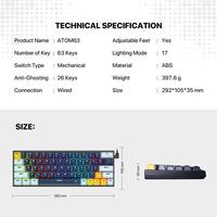 Gambar Fantech ATOM MIZU MK875V2 Keyboard Mechanical Gaming ATOM 81 - SKY BLUE, TARO SWITCH dari Smart Media Computer Kota Makassar 4 Tokopedia