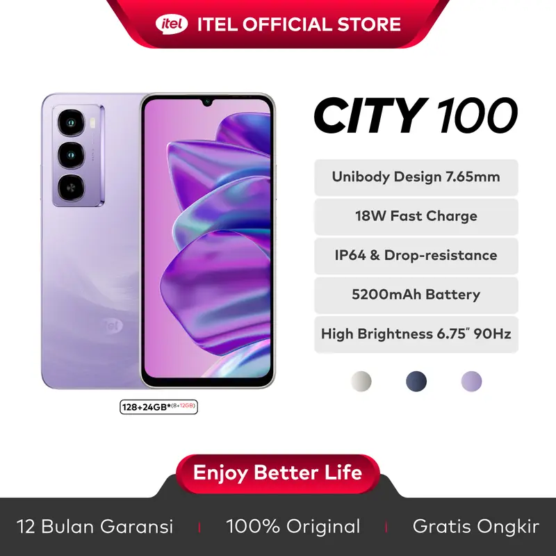 Itel City 100 6/128 GB SIMフリーグローバル Itel City 100のスペック