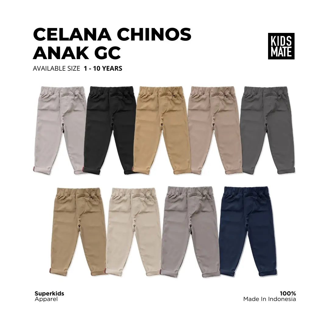 KRUCILKUU-CELANA CHINOS ANAK STIK BALIK OUTFIT LEBARAN SKINNY STRETCH MELAR 1-10 TAHUN BEST SELLER
