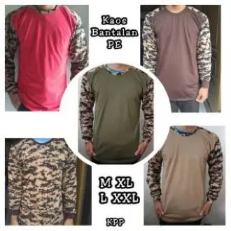 Kaos Bantalan Warna Polos dan Loreng