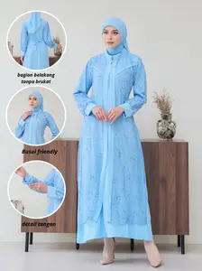 Hayya Dress Brukat M L XL XXL XXXL Gamis Pesta Mewah Crinkle Mix Brukat Dress Gamis Kondangan Terbaru