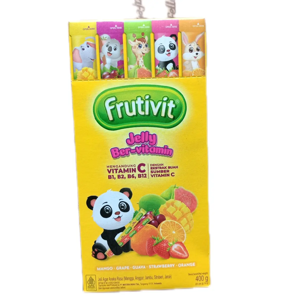 stick halal FRUTIVIT JELY SEHAT RASA BUAH ISI 20 STIK Food Jelly pilihan yang lebih sehat Makanan snack murah