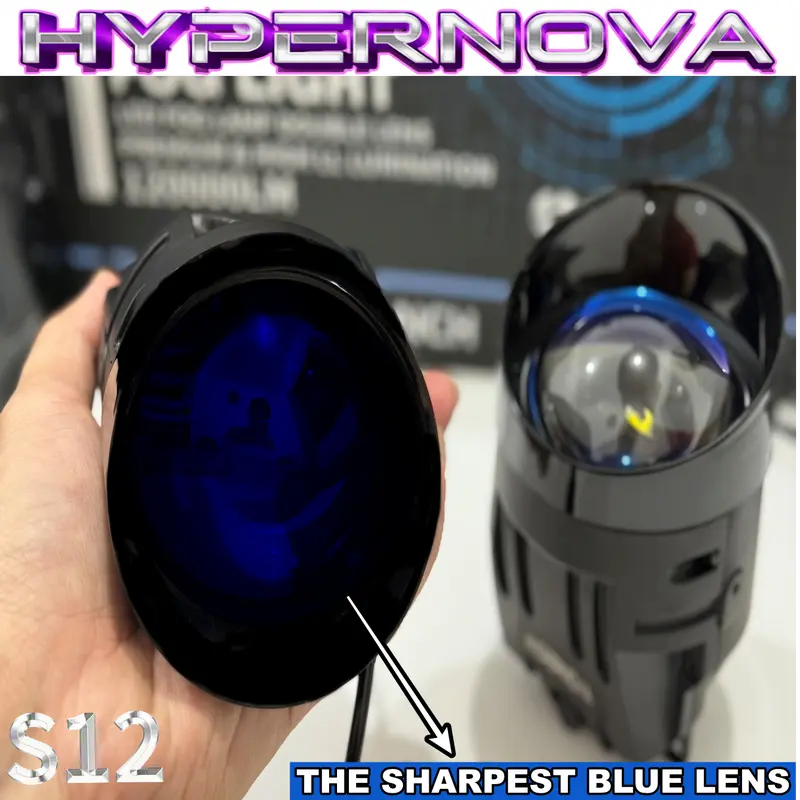 HYPERNOVA - ORIGINAL LAMPU FOGLAMP BILED S12 80 WATT  BLUELENS FOGLAMP 3 WARNA 1 WARNA LAMPU MOBIL KABUT 2