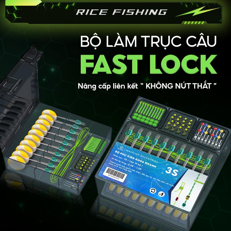  Hộp phụ kiện làm trục câu đài khóa nhanh FAST LOCK Rice Fishing HP-20 