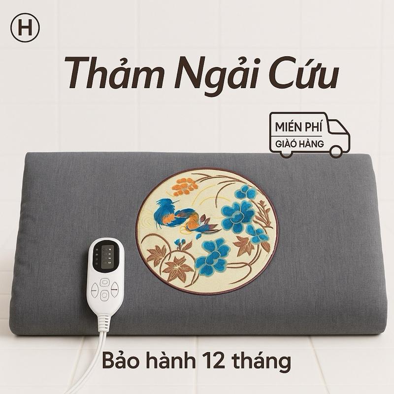 Thảm ngải cứu đông y - Bảo hành 12 tháng hỗ trợ đau mỏi vai gáy massager thư giãn toàn thân . Máy Massage