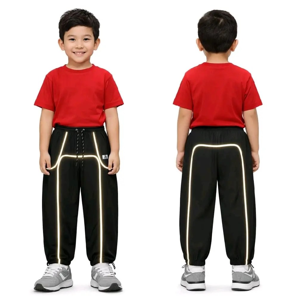 hitam reflektif depan belakang anak