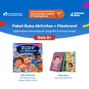 Tentang Anak - Activity Book Misi Menjadi Kuat dengan Makan Sehat + Flashcard Apa yang Aku Rasa
