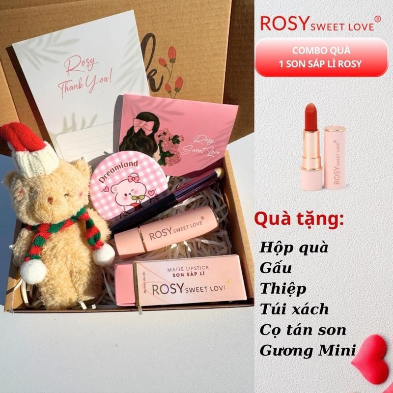 SET QUÀ GIÁNG SINH Son Sáp Lì Rosy ,Rosy Sweet Love Cosmetic Mỹ Phẩm,quà tặng mẹ ,bạn gái