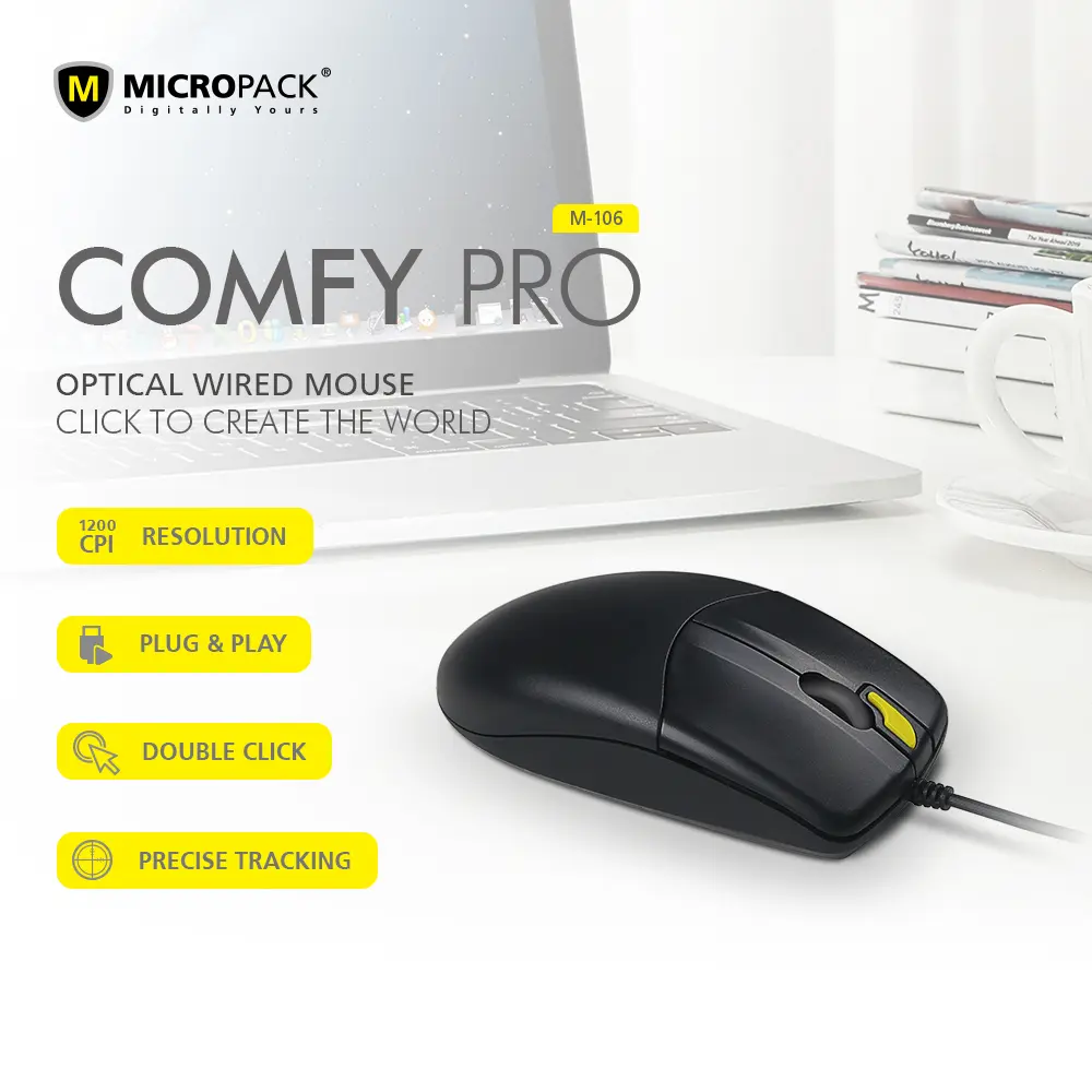 Wired Optical Mouse 1200DPI M-106