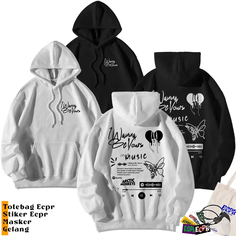[Aesthetic Version] Hoodie I Wanna Be Yours Version Cotton Fleece Unisex 0