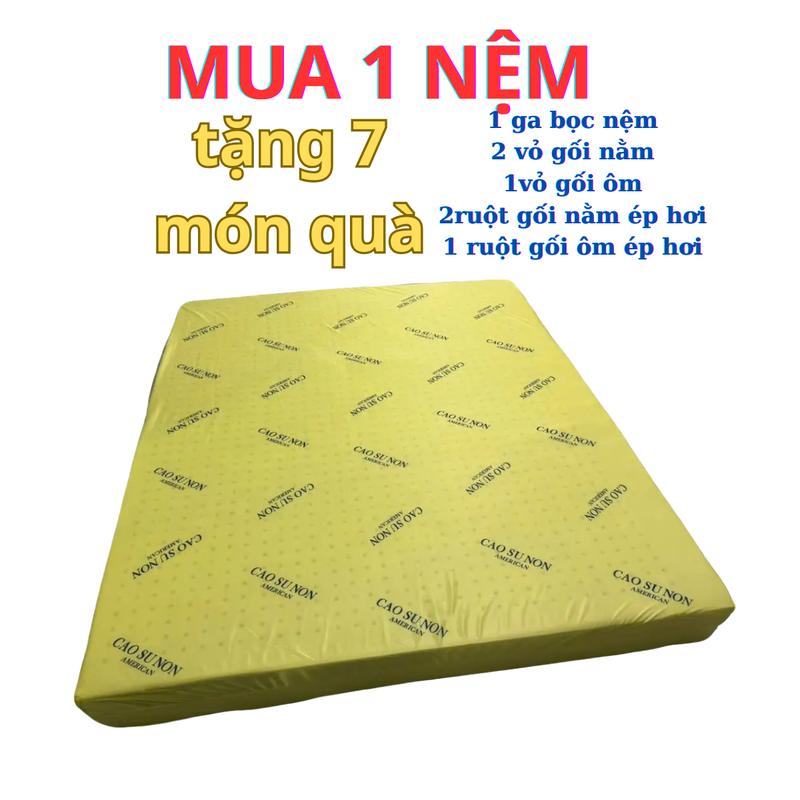 nệm  dày 15cm kt 1m,1m2,1m4,1m6,1m8 cao su non american ( Mua 1 được 8) giá tại nhà máy