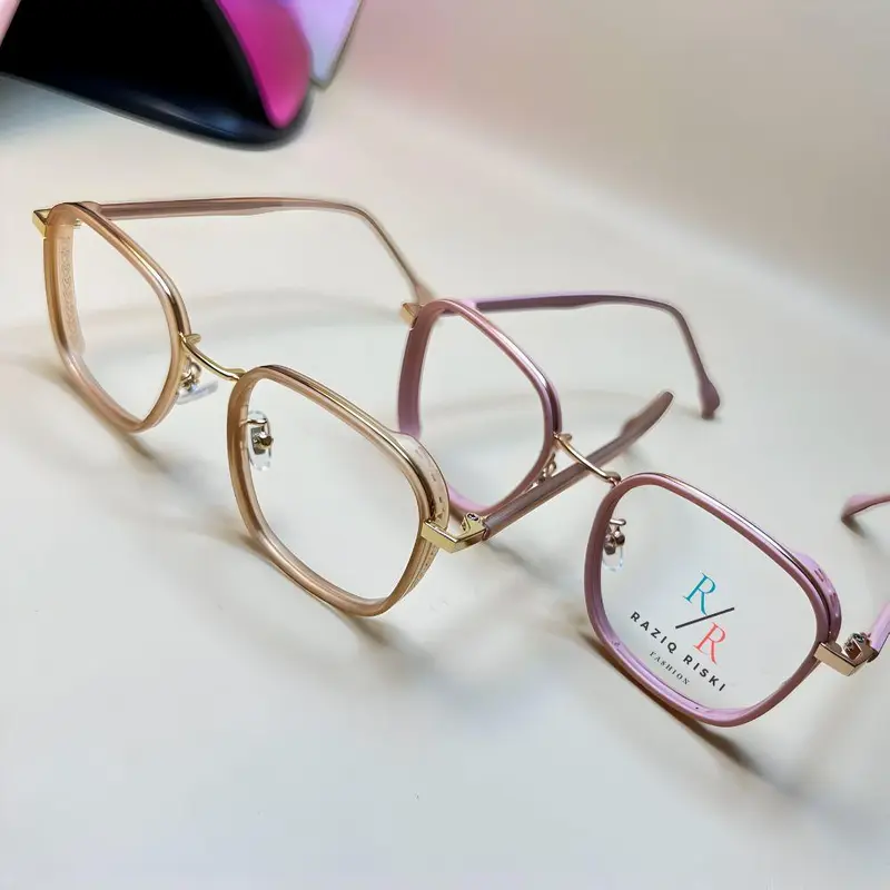 {beli satu kacamata minus gratis satu kacamata normal} 3061 kacamata photocromic unisek terbaru frame titanium dilapisi plastik premium bisa request lensa minus bluerey, photocromic, & bluecromic free box dan lap pembersih Abu Wanita Eyewear Glasses 1