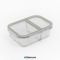 Gambar Dekoruma TOBI Kotak Makanan Kaca dengan Sekat 580 ml - Sage Green dari Dekoruma Official Store Kab. Bekasi 5 Tokopedia