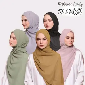 Ceruty Baby Doll Pashmina Premium/Kerudung Dewasa Pashmina