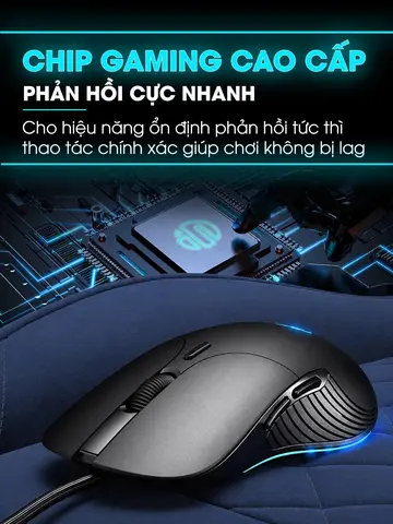 Chuột gaming có dây INPHIC B1 silent 6 nút bấm có app 8800 DPI ghìm tâm auto tap macro laptop máy tính