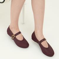 Gambar PORTO CANDICE - Flatshoes Wanita Elegan | Flatshoes Kuliah | Sepatu Kerja Flat Wanita Elegan Simple Kekinian Sepatu Candice Belt Motif Timbul Anti Slip Karet - Chocolate, 36|37 dari Porto Footwear Kota Administrasi Jakarta Utara 2 Tokopedia
