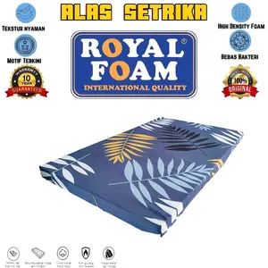 Alas  Busa Portable Tebal 5cm ukuran 90x50  Berisi Busa Royal Awet Sudah Termasuk Cover Dari Kain Katun Anti Luntur  Memudahkan Anda Pada Saat Menyetrika Membuat Hasil Setrikaan Rapih Anti Kempes Anti Panas alas  dapat dilipat alas