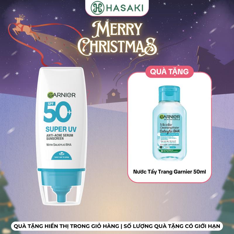 DIỄN RA TỪ 24-31.12 Serum Chống Nắng Garnier 12H Kiềm Dầu & Hỗ Trợ Giảm Mụn 30ml | HASAKI BEAUTY