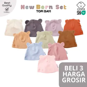 CruCil Topi Bayi Baru Lahir (0m-3m) - Anak Laki-laki dan Perempuan - Topi Bayi