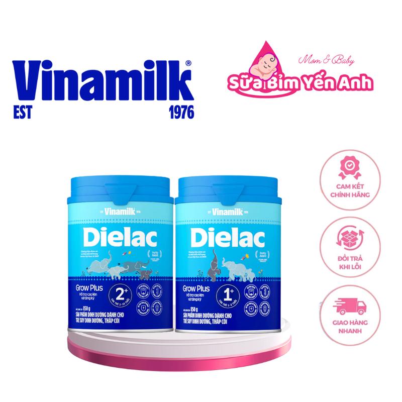  SẢN PHẨM DINH DƯỠNG Dielac Grow Plus LON 850g CHO BÉ vinamilk 