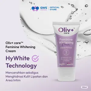 Oliv+ care Feminine Whitening Cream 50ml - Krim Pencerah Lembut dengan Peptides & HyWhite Technology untuk Area Sensitif